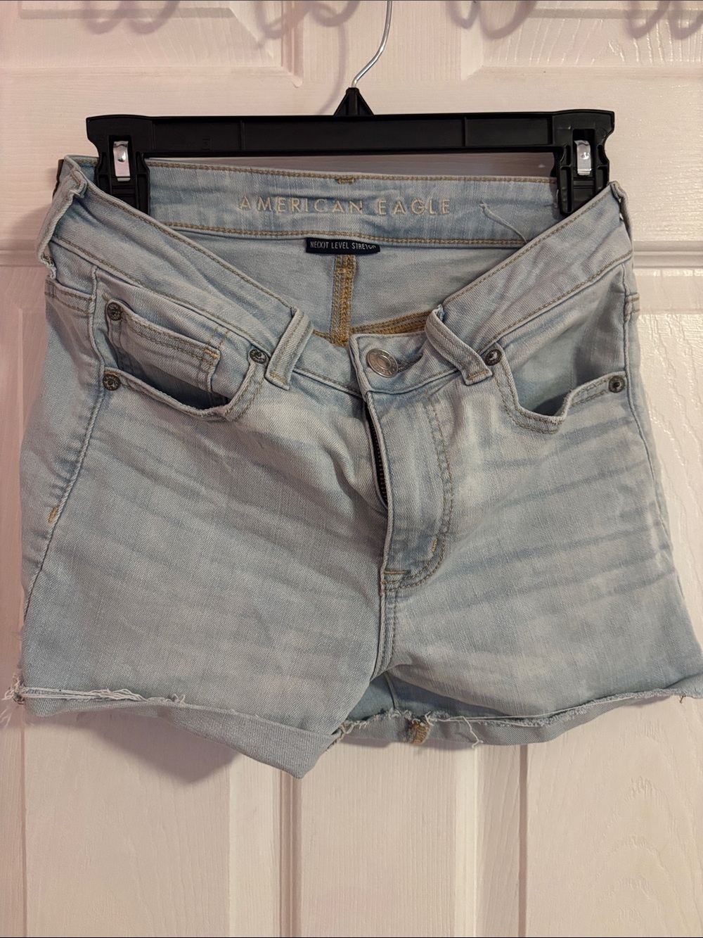 American Eagle Outfitters Pale Blue Denim Cutoff Shorts